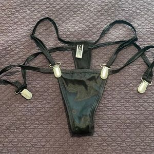 Black costume lingerie panties Leg Avenue